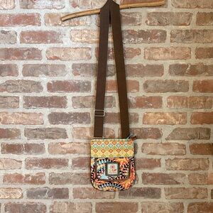 Lily Bloom bright multi color crossbody small bag